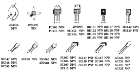 Tipos comunes de transistores